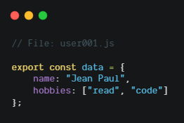 Snippet of code of a Javascript