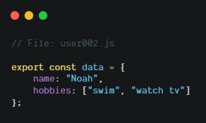 Snippet of code of a Javascript